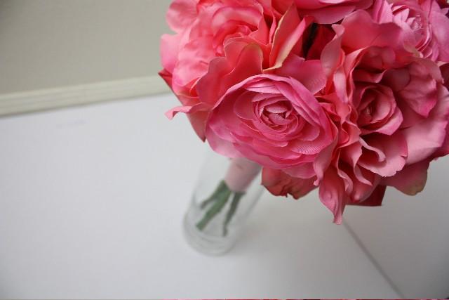 Hochzeit - Bright Pink Wedding Bouquet