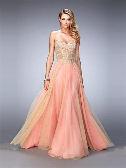 زفاف - A-line Sweetheart Neckline Beaded Bodice Prom Dress PD3272