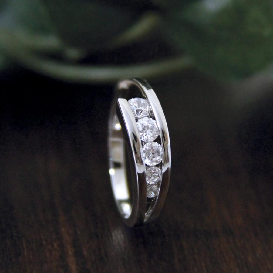 زفاف - 0.50 ct.tw Engagement Ring-Brilliant Cut Diamond Simulants-Wedding Ring-Promise Ring-Anniversary Ring-Sterling Silver [0317]