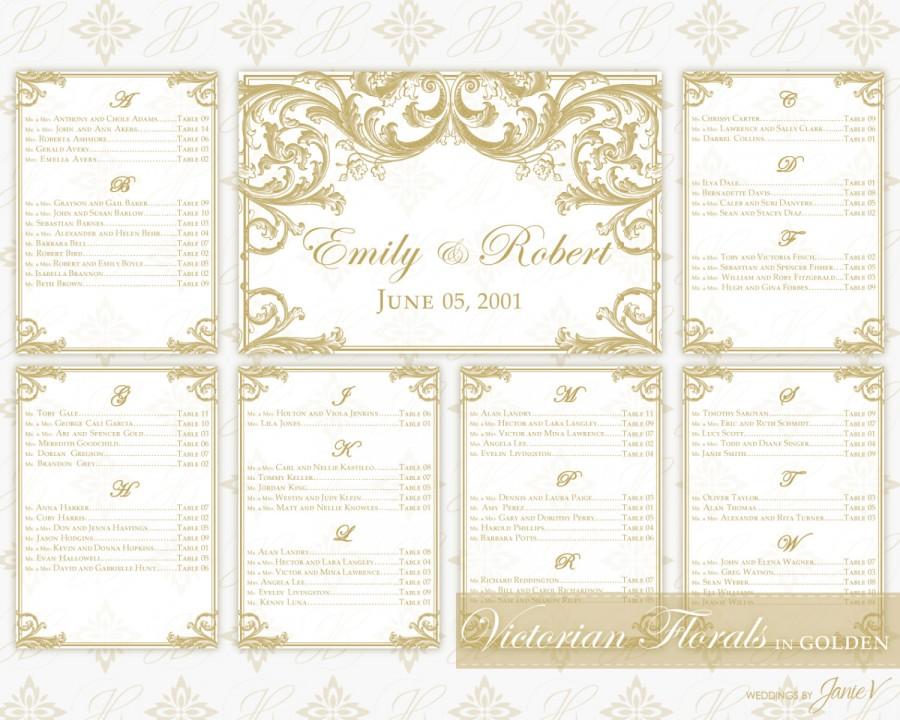 زفاف - DIY Printable Wedding Seating Chart Template 