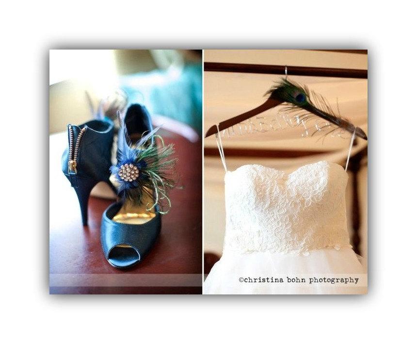 Hochzeit - Shoe Clips Peacock Fan. Bride Bridal Bridesmaid, Birthday Engagement Gift Under 100, Silver Rhinestones Statement, Summer Real Etsy Couture