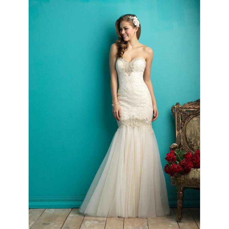 Wedding - Allure Bridals 9263 Strapless Beaded Lace Mermaid Wedding Dress - Crazy Sale Bridal Dresses