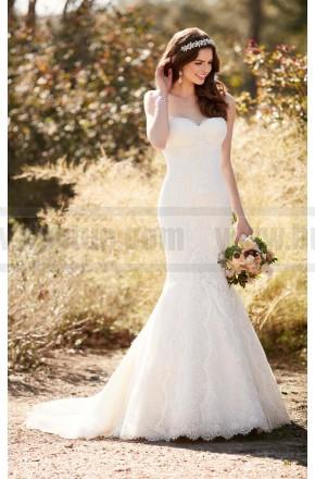 Hochzeit - Essense Of Australia Fit And Flare Wedding Dress With Chapel Train Style D2224