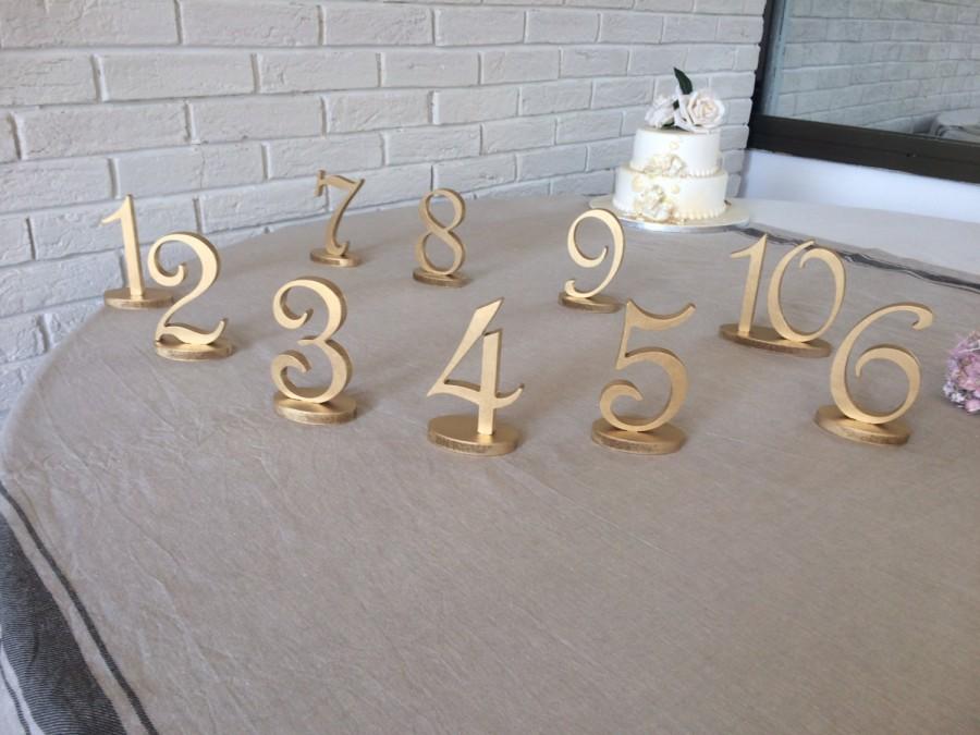 Hochzeit - GOLD table numbers Silver table numbers Glitter numbers wedding DIY table numbers wedding do it your self
