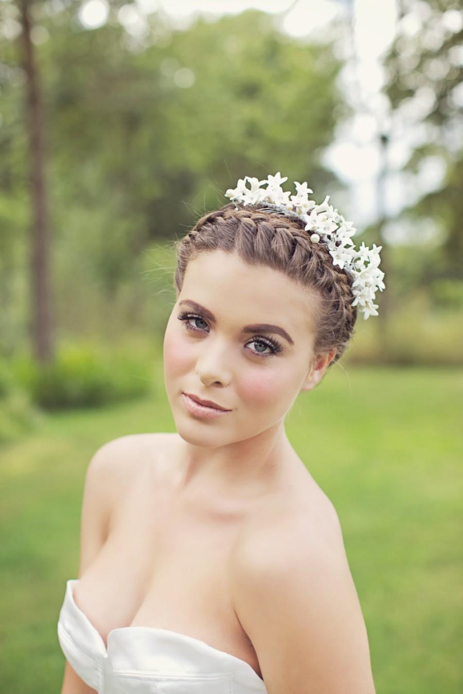 Hochzeit - Sophia - Hand made Narcissi Hair Vine