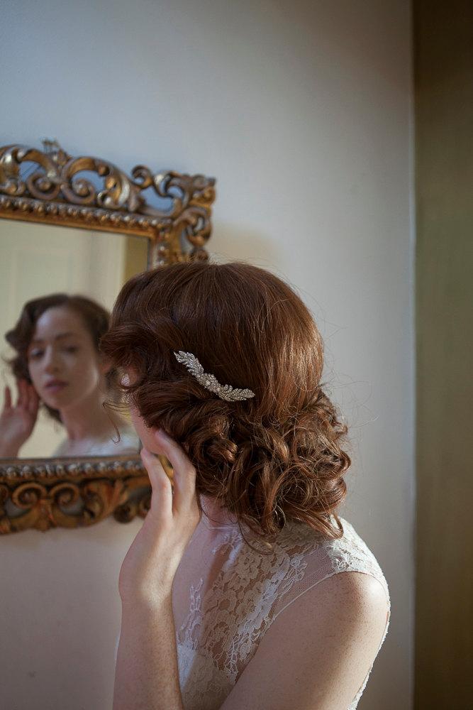 Hochzeit - Vintage style Hair comb, Art Deco comb, 1930s wedding hair accessory -  Bridal headpiece or Bridesmaids  or Evening wear