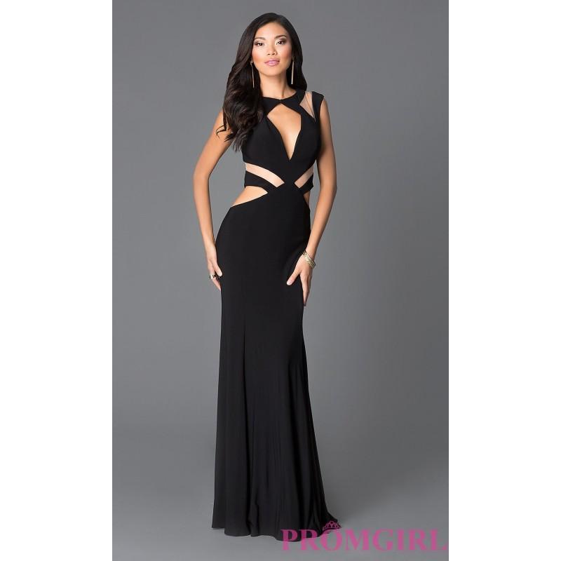 زفاف - Long Prom Dress with Cut Outs from JVN by Jovani - Discount Evening Dresses 
