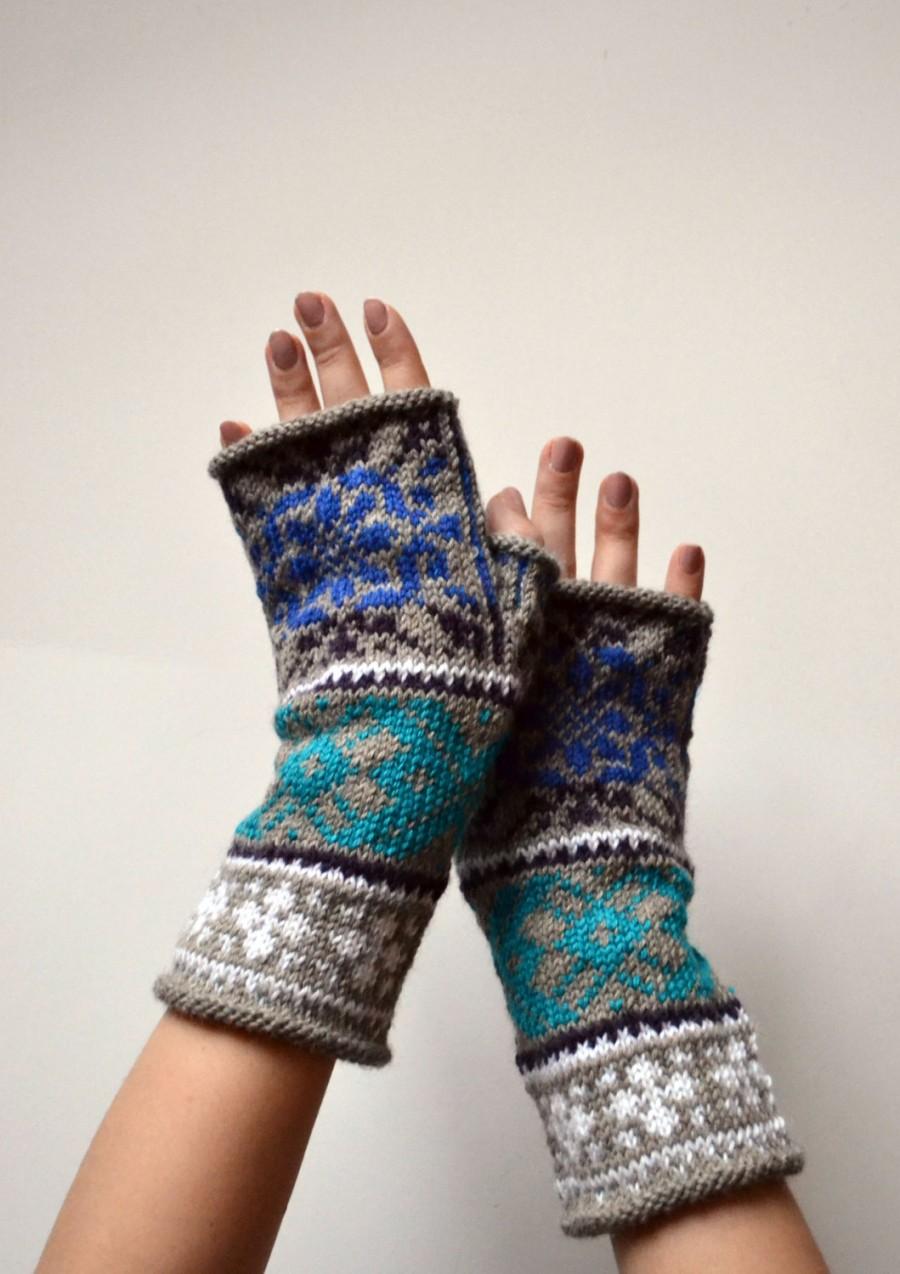 Wedding - Knit Fingerless Gloves - Women Fingerless Gloves - Gift  - Bohemian Fingerless Gloves - Knit Gloves  nO 17.