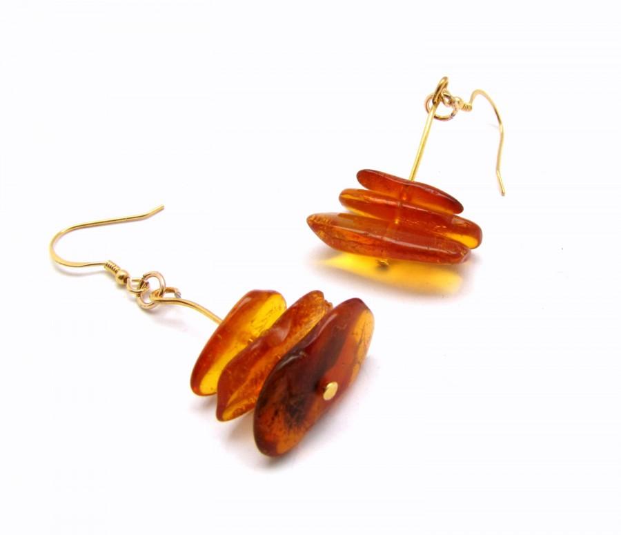 Mariage - Dangle amber earrings Dangle amber Dangle earrings Amber earrings Earrings amber Drop amber earrings Drop amber Drop earrings Beaded amber