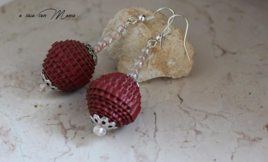 Mariage - Orecchini leggeri con perle di carta, Light earrings with pearl paper, orecchini pendenti,gioielli creativi, perle di carta, pearl paper