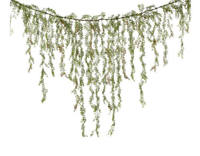 Wedding - Christmas Greens Garland - Wedding Cascading Jasmine Silk Arrangment Faux Home Decor or Wedding Gazebo Rustic Chic