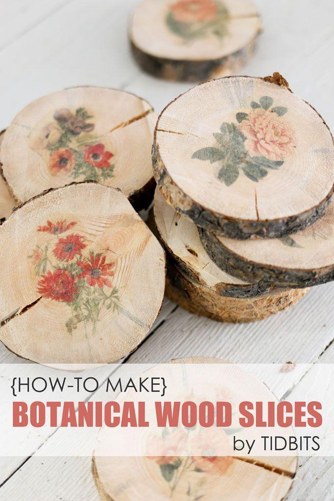 زفاف - Botanical Wood Slices Tutorial