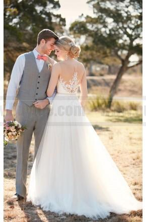 زفاف - Essense Of Australia A-Line Wedding Dress With Illsion Lace Style D2085