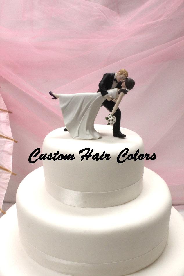 زفاف - Custom Wedding Cake Topper - Personalized Wedding Cake Topper - Romantic Wedding Cake Topper - Romantic Dip Cake Topper - Bride and Groom