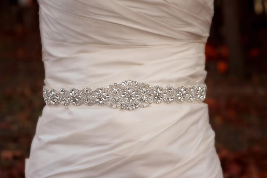 زفاف - Rhinestone Bridal Belt 