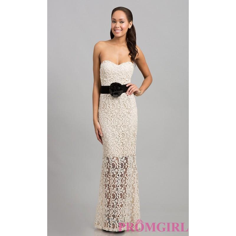 Hochzeit - Floor Length Lace Strapless Sweetheart Dress - Brand Prom Dresses