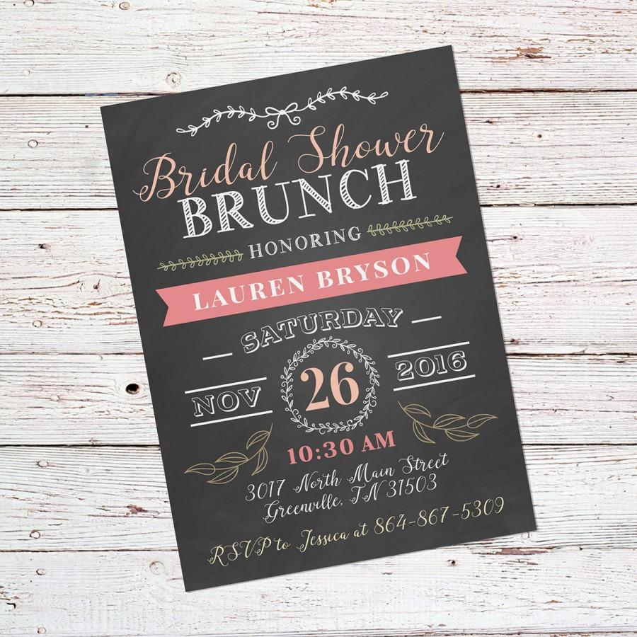 Wedding - Bridal Shower Invites - Bridal Brunch Invitation - Printable Bridal Shower Invitation - Floral Bridal Shower - Rustic Bridal Shower Invites