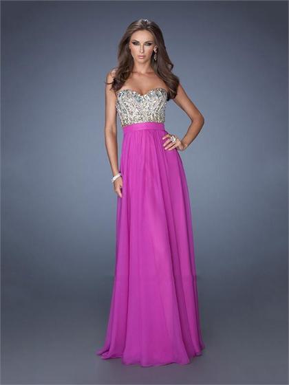 Mariage - Popular Sweetheart Beadings Sequins A-line Chiffon Prom Dress PD2486
