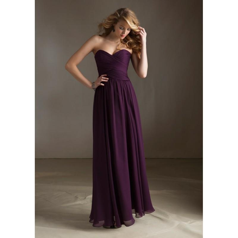 زفاف - Elegant A-line Sweetheart Ruching Floor-length Chiffon Bridesmaid Dresses - Dressesular.com