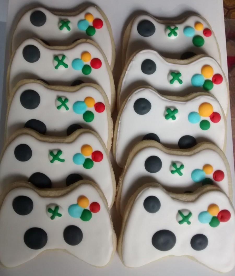 Mariage - Xbox game controller mini 2" sugar cookies or large  3.5 "  with royal icing,game controller,remote control