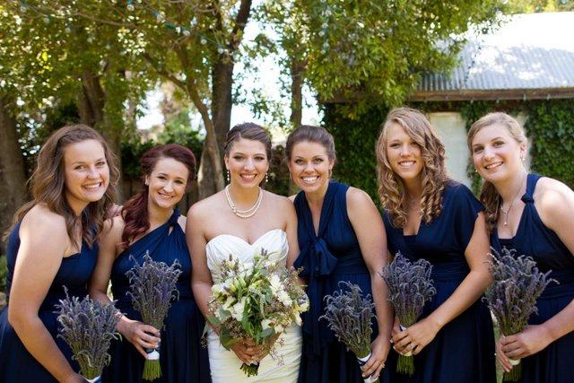 Wedding - Upscale Convertible Dress Tailored in the USA Bridesmaids Infinity dresses  ALL sizes/ lengths-  petite to plus cobalt sapphire navy blue