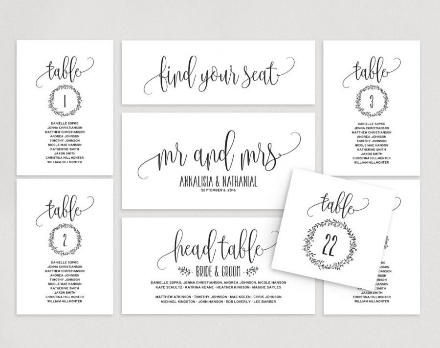 Wedding Seating Chart Template Download