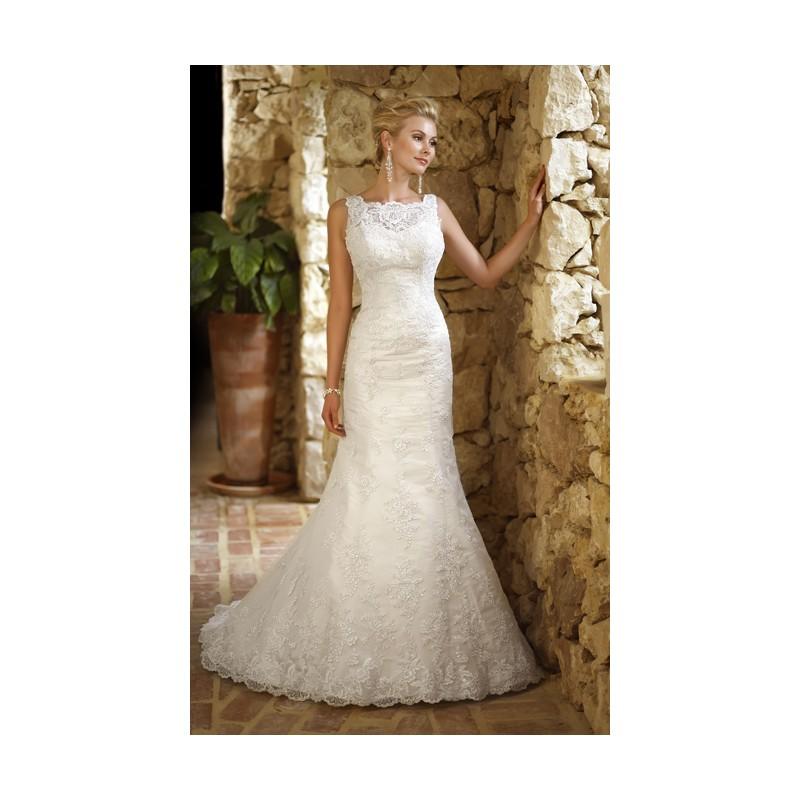 Mariage - Sexy Trumpet/Mermaid Straps Beading&Sequins Lace Sweep/Brush Train Tulle Wedding Dresses - Dressesular.com