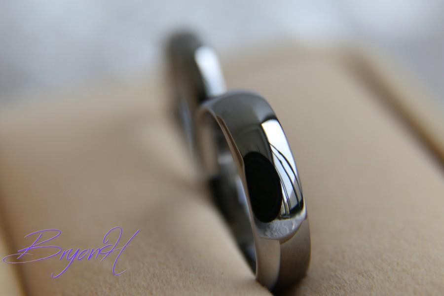 زفاف - Matching set, Tungsten Carbide Ring, Tungsten Wedding Bands Set, his and her promise rings, 6MM and 4MM set, Anniversary ring set