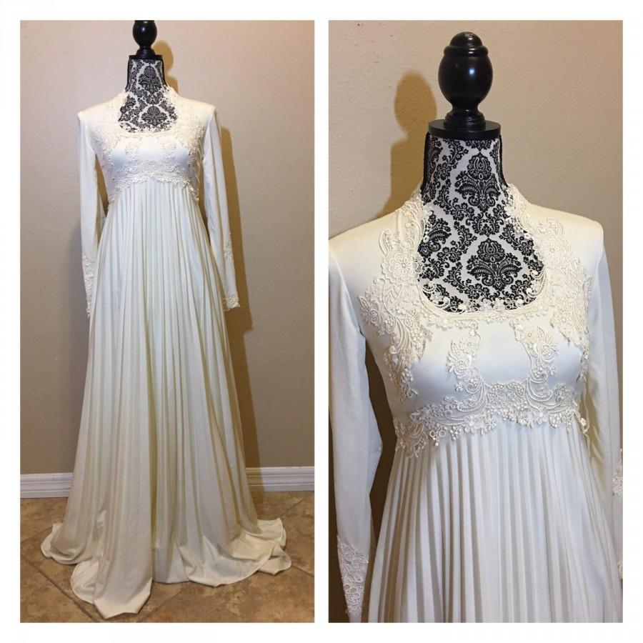 زفاف - Vintage Long Sleeve Wedding Dress 