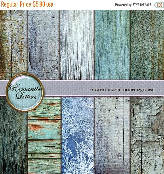 Mariage - SALE-50% Digital Scrapbook background paper pack Wood newborn photography digital photo backdrop background Shabby Chic wood printable paper