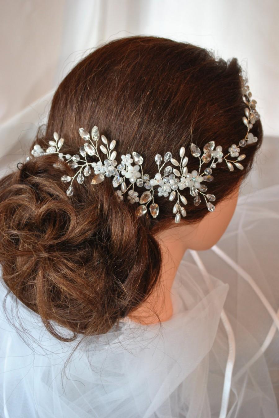Свадьба - Bridal Hair Vine Wedding Vine Headband Hair Accessories Bridal Hair Bridal Headpiece Boho Vine Headpiece Wedding Hair Bohemian Hair Vine 