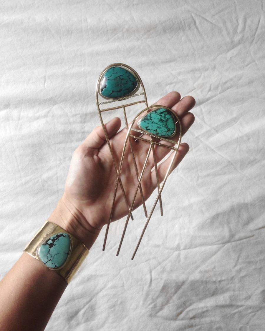 Mariage - ASCEND Hair Pin // Turquoise pick your stone
