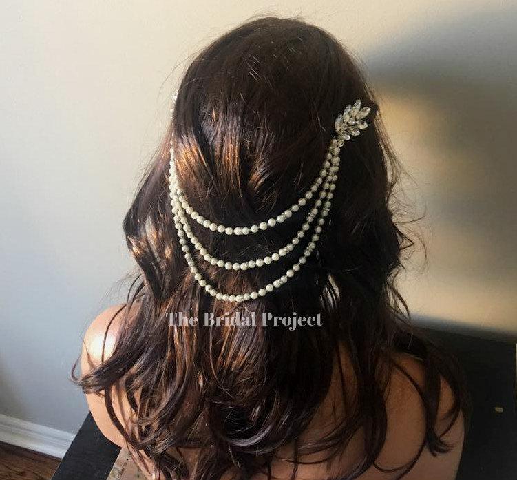 Wedding - Wedding Hair Chain, Bridal Hair Chain, Bridal Hair comb, Wedding Hairpiece, Wedding Hair Accessories, Prom Hair,Wedding Hair,Bridal Headband
