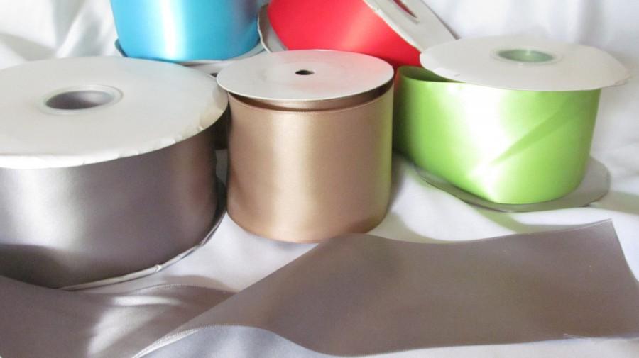 Hochzeit - Double Faced Satin Ribbon Samples  / Bridal Ribbon / Bridal Sash / Satin Ribbon / Samples