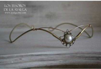 Wedding - Elven brass tiara