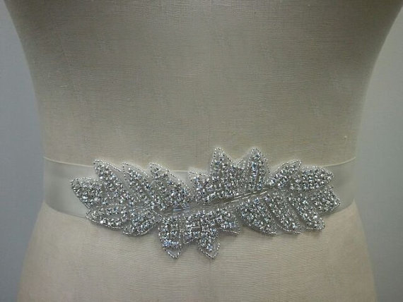 Hochzeit - Wedding dress belt, Bridal dress belt, Crystal Sash, Sash Belt ,rhinestone belt,rhinestone sash, bridesmaid sash, bridal belts, beaded sash,