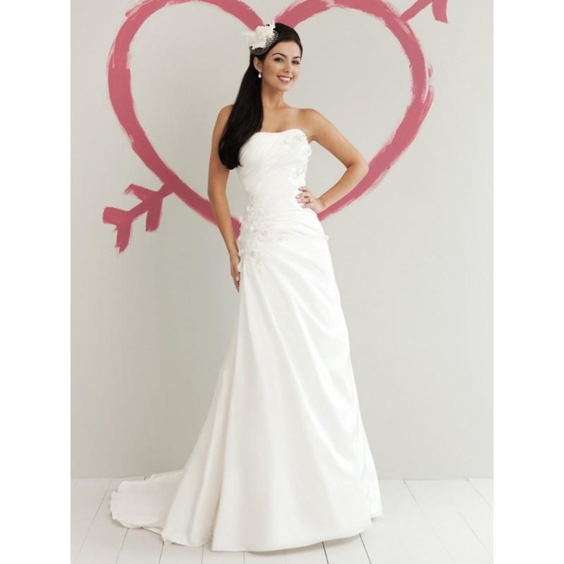 Wedding - Taft schulterfreies glamourösen Spring a-line Brautkleid mit Spitze Appliques - Festliche Kleider 