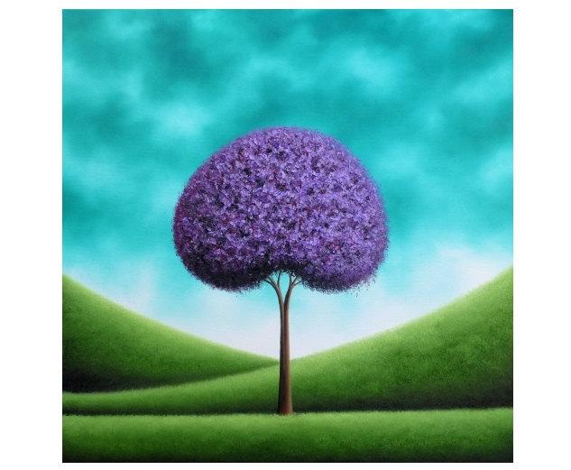 Mariage - ORIGINAL Painting, Tree Oil Painting, Modern Abstract Art Tree Painting, Purple Tree Art, Large Impasto Painting, Textured Canvas Art, 24x24