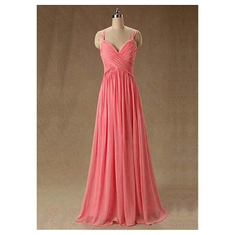 Mariage - Chic Chiffon Sweetheart Neckline Floor-length A-line Prom Dress - overpinks.com