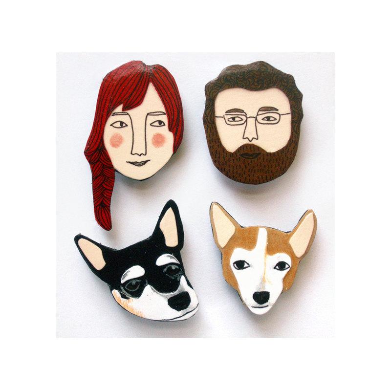 Hochzeit - Custom Face Magnets (Preorder for 2017)