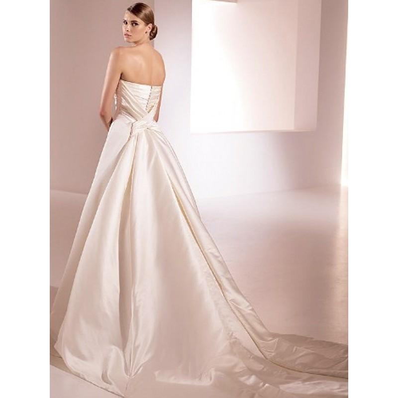 Wedding - Elegant Satin Sweetheart A-Line Wedding Dresses With Crumb Catcher In Canada Wedding Dress Prices - dressosity.com