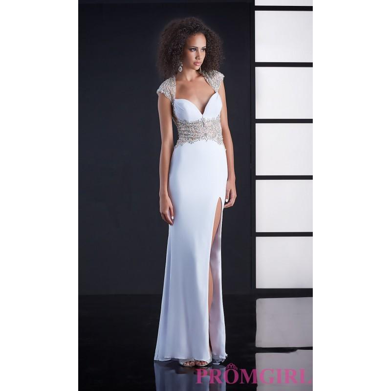 Wedding - Long Sweetheart Dress with Cap Sleeves by Jasz - Brand Prom Dresses