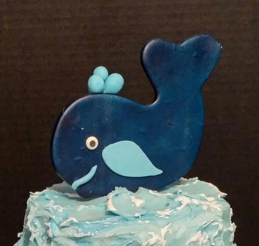 Wedding - Whale, anchor, shells, life preserver: Edible fondant/gum paste cake decorations