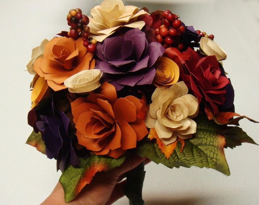 Hochzeit - Paper Flower  Wedding Bouquet  Rehearsal bouquet Toss Bouquet Handmade Paper Flower  Custom  Orders  Welcome