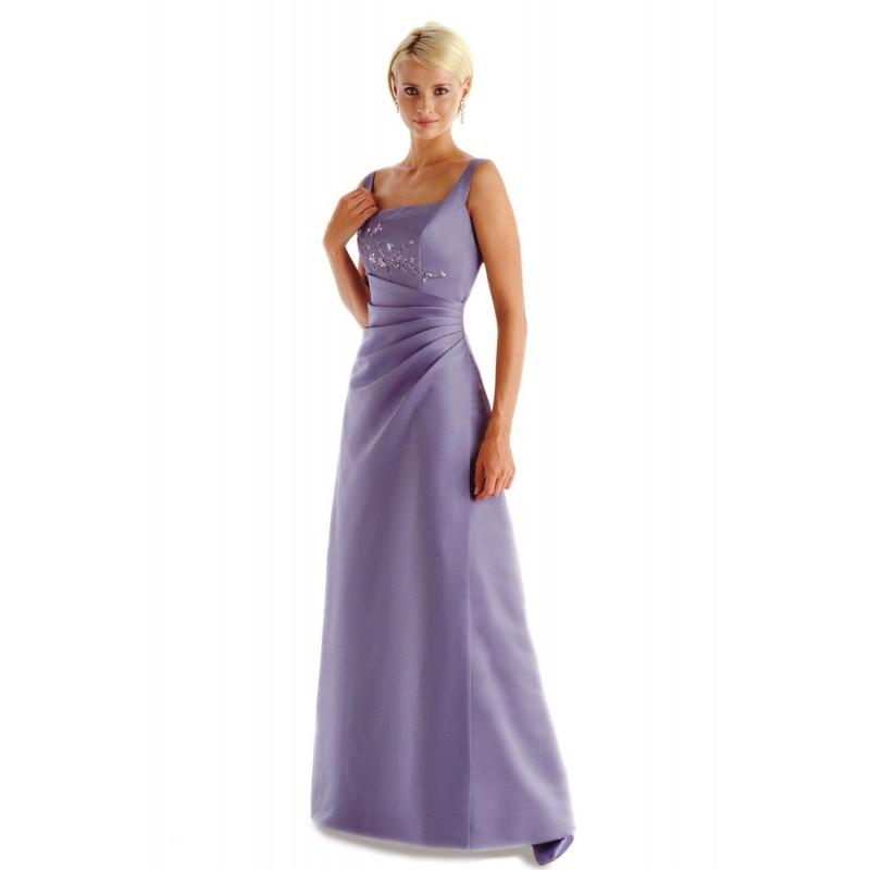 زفاف - Simple A-line Square Straps Beading Sequins Floor-length Satin Bridesmaid Dresses - Dressesular.com