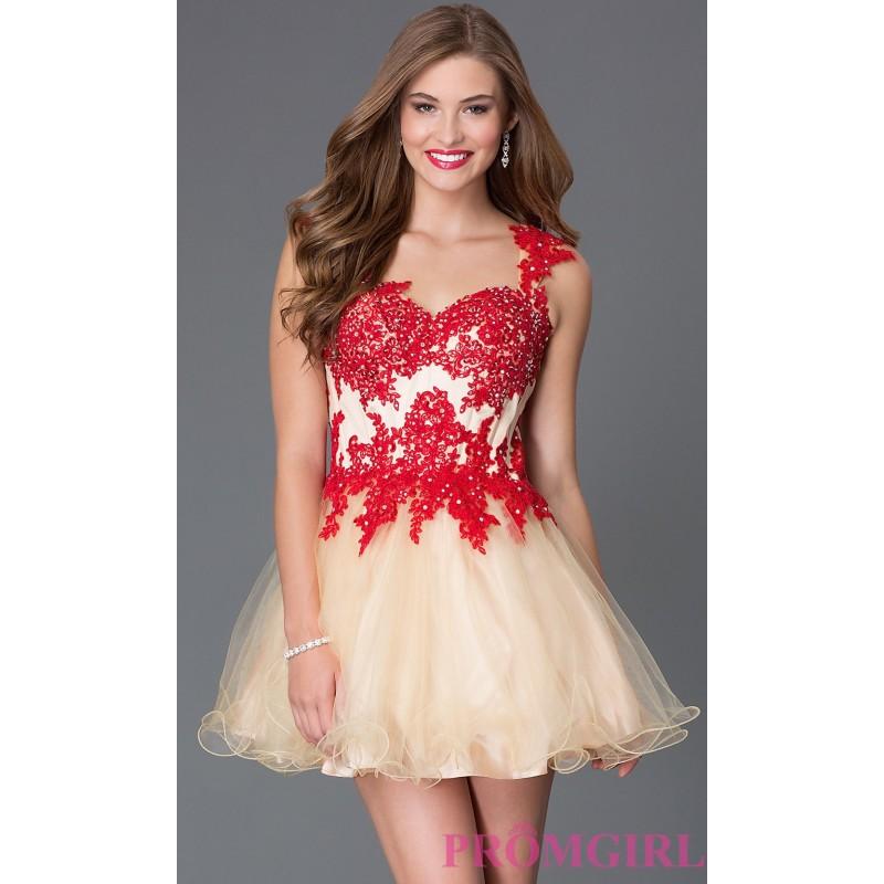 زفاف - Short Sleeveless Lace Prom Dress by Elizabeth K - Discount Evening Dresses 