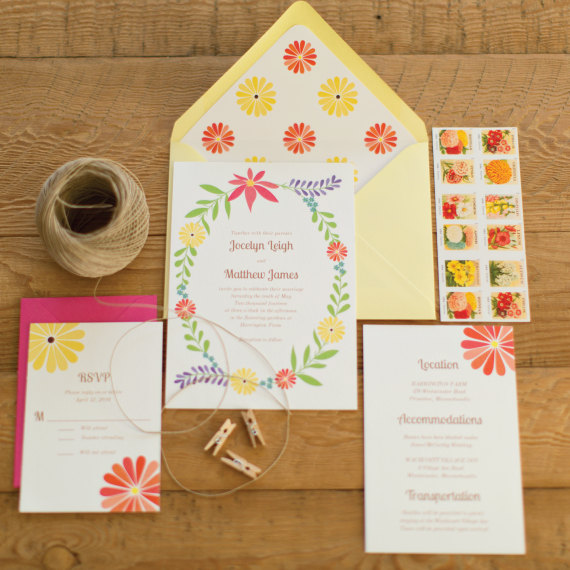 Hochzeit - Splendid Wildflower Invitation Suite SAMPLE PACK