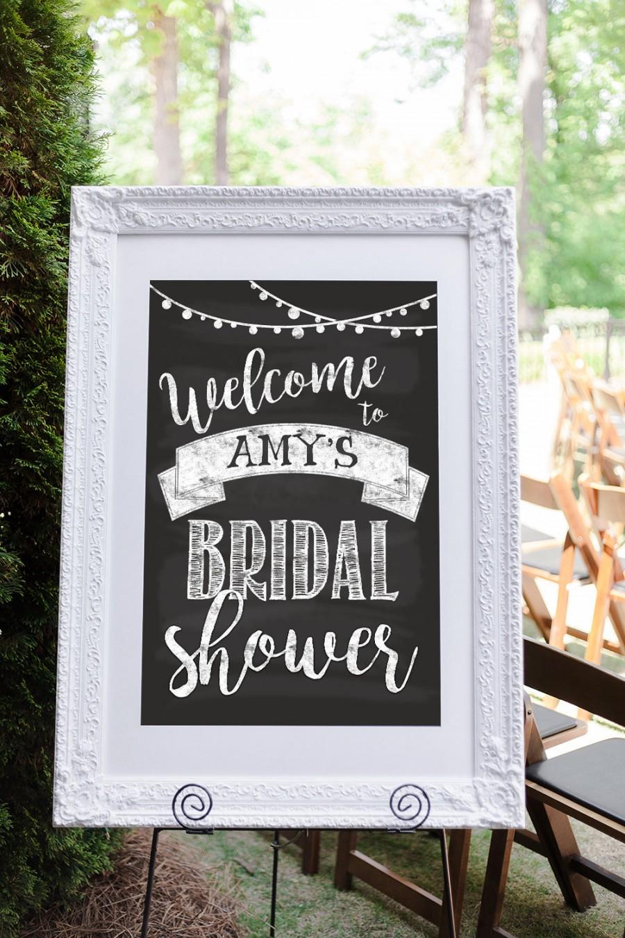 Свадьба - Bridal Shower Sign, Engagement Party Decoration, Wedding Shower Decoration, Bridal Shower Welcome Sign, Bridal Shower Decoration