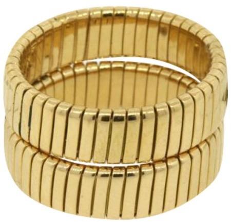 زفاف - Bulgari 18K Yellow Gold Classic Cable Lined Weave Braided Wedding Band Ring Size Small