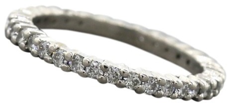 زفاف - Platinum Eternity Diamond Wedding Band Ring 4.5
